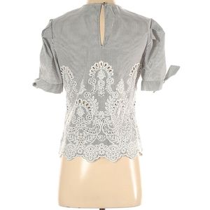 Saylor Eyelet Juniper Top, Size S
